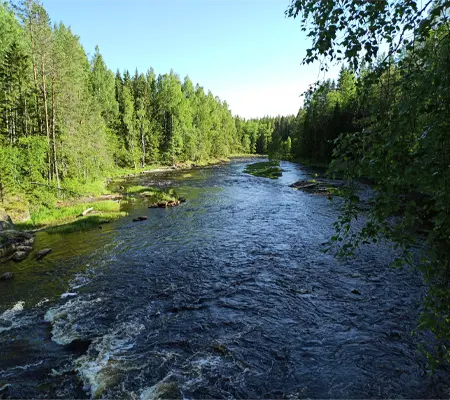 Порог Храмина на реке Ууксу – место силы природы и истории